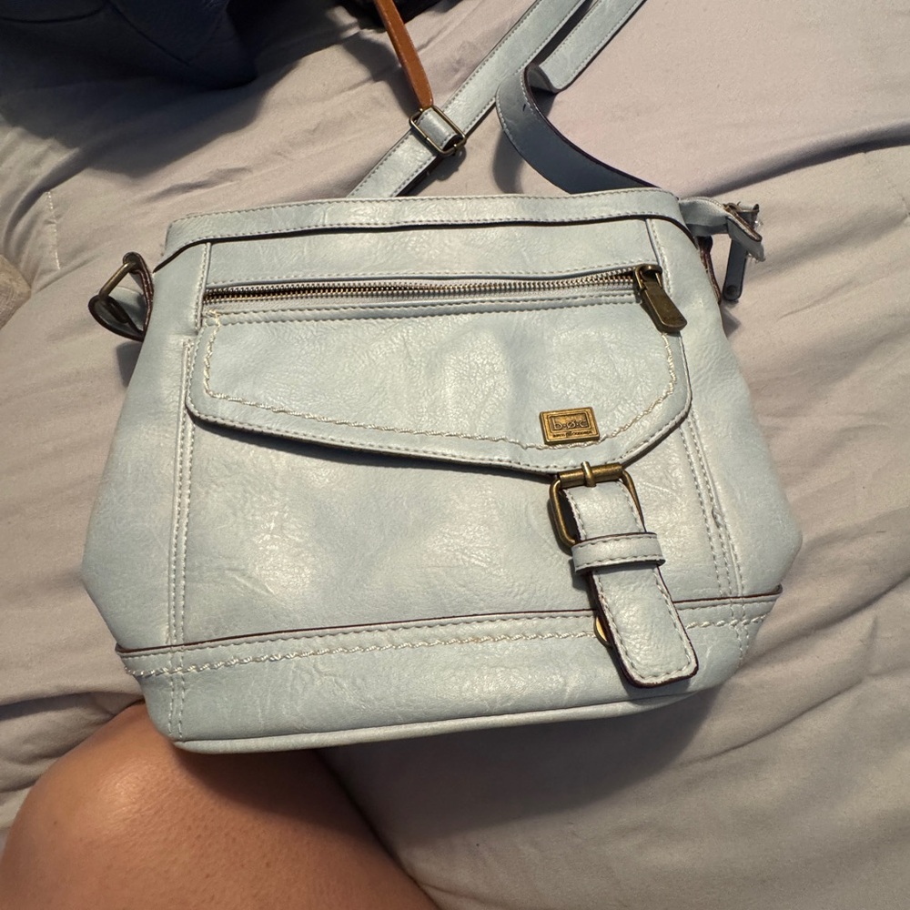 Chic Light Blue Crossbody Bag. Born concept